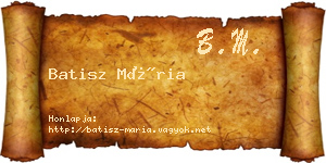 Batisz Mária névjegykártya