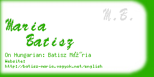 maria batisz business card